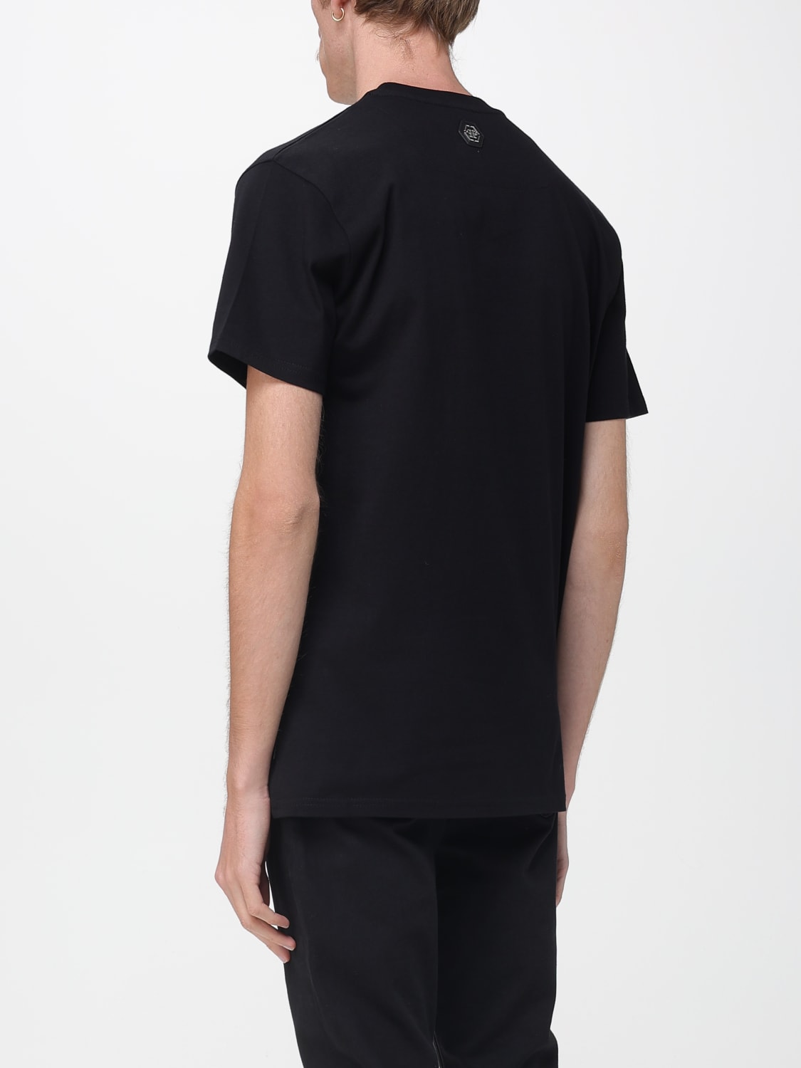 PHILIPP PLEIN T-SHIRT: T-shirt in cotone con logo Philipp Plein, Nero - Img 2
