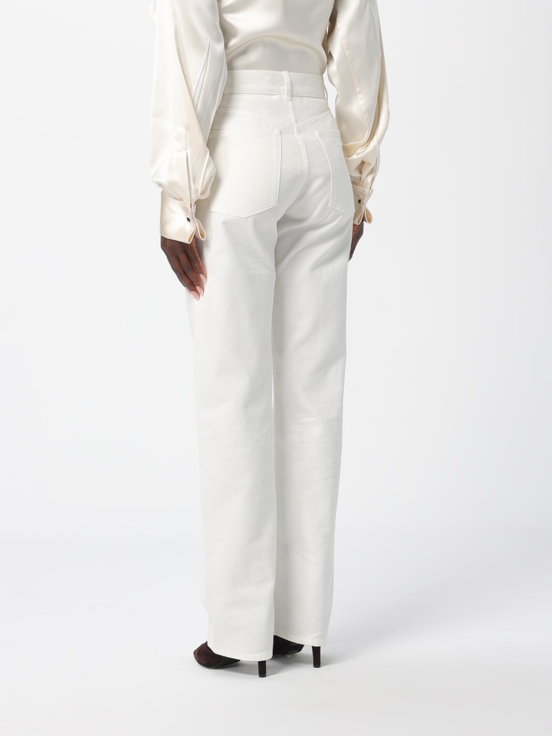 PHOEBE PHILO JEANS: Jeans Phoebe Philo in denim di cotone , Bianco - Img 2