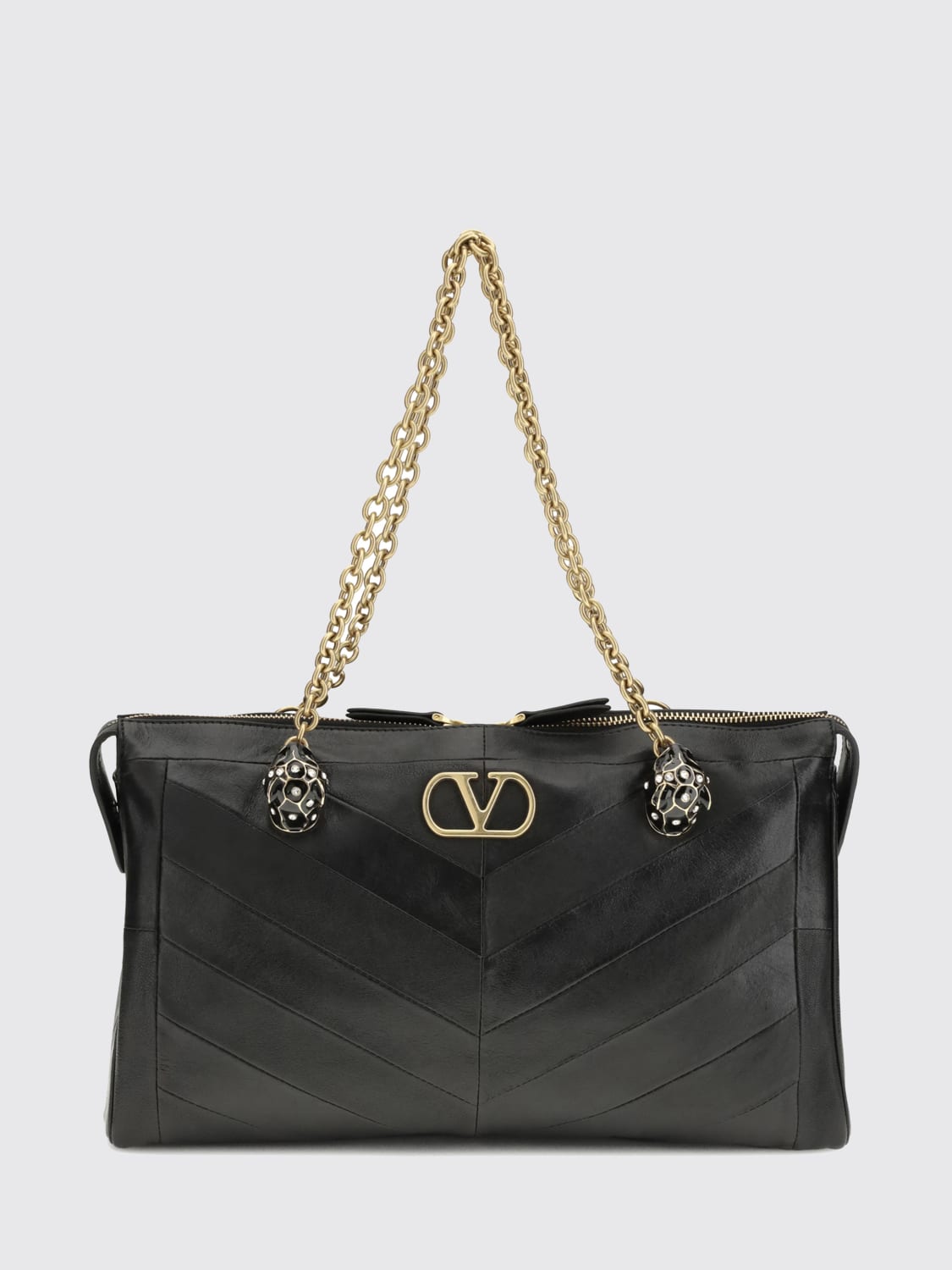 VALENTINO GARAVANI SCHULTERTASCHE: Tasche herren Valentino Garavani, Schwarz - Img 1