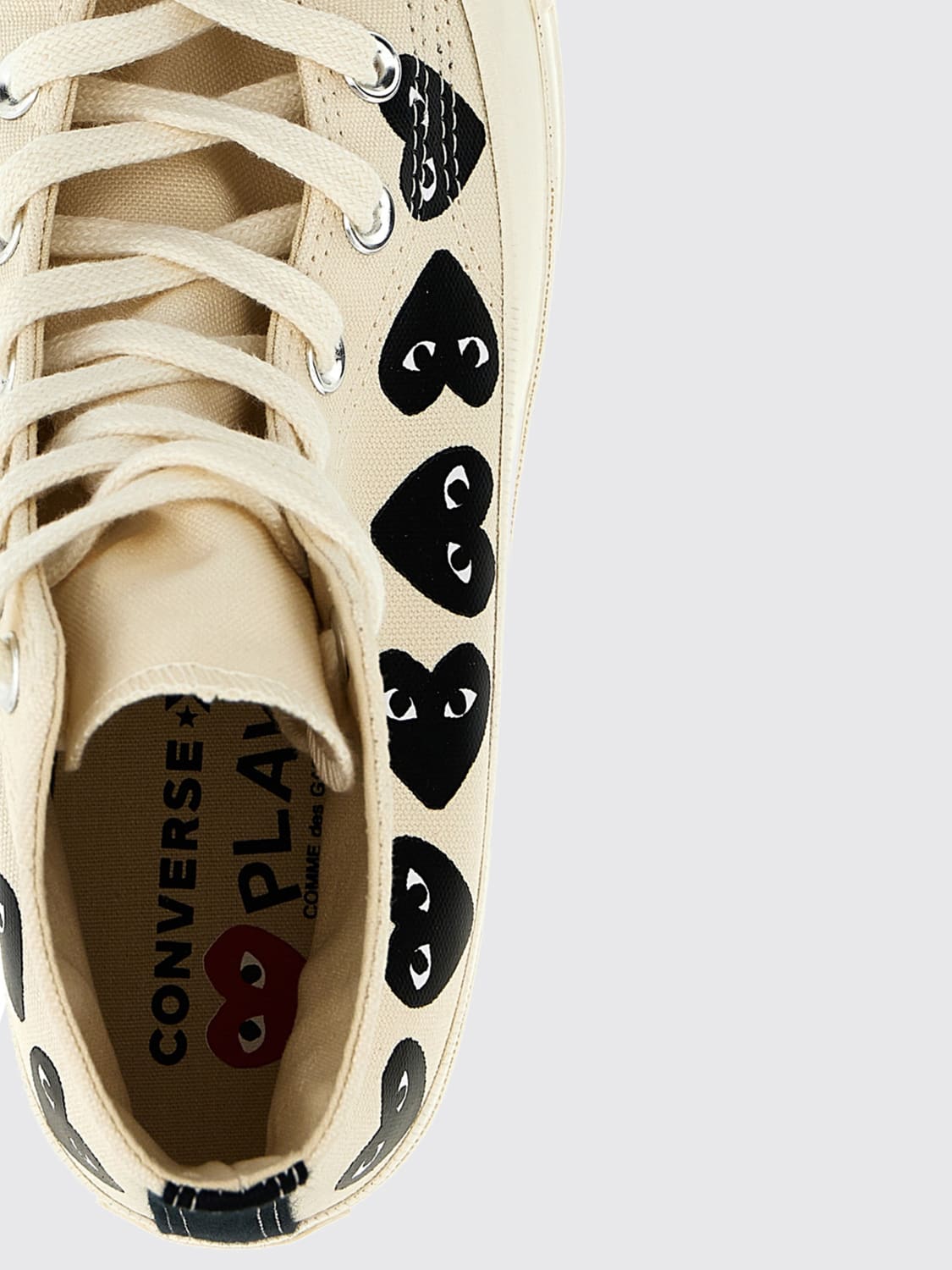 COMME DES GARÇONS PLAY X CONVERSE SNEAKERS: Sneakers men Comme Des Garçons Play, White - Img 4