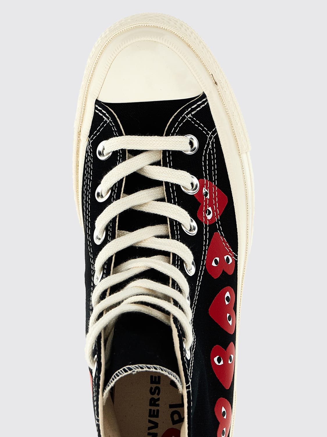 COMME DES GARÇONS PLAY X CONVERSE 运动鞋: 运动鞋 男士 Comme Des Garçons Play, 黑色 - Img 4