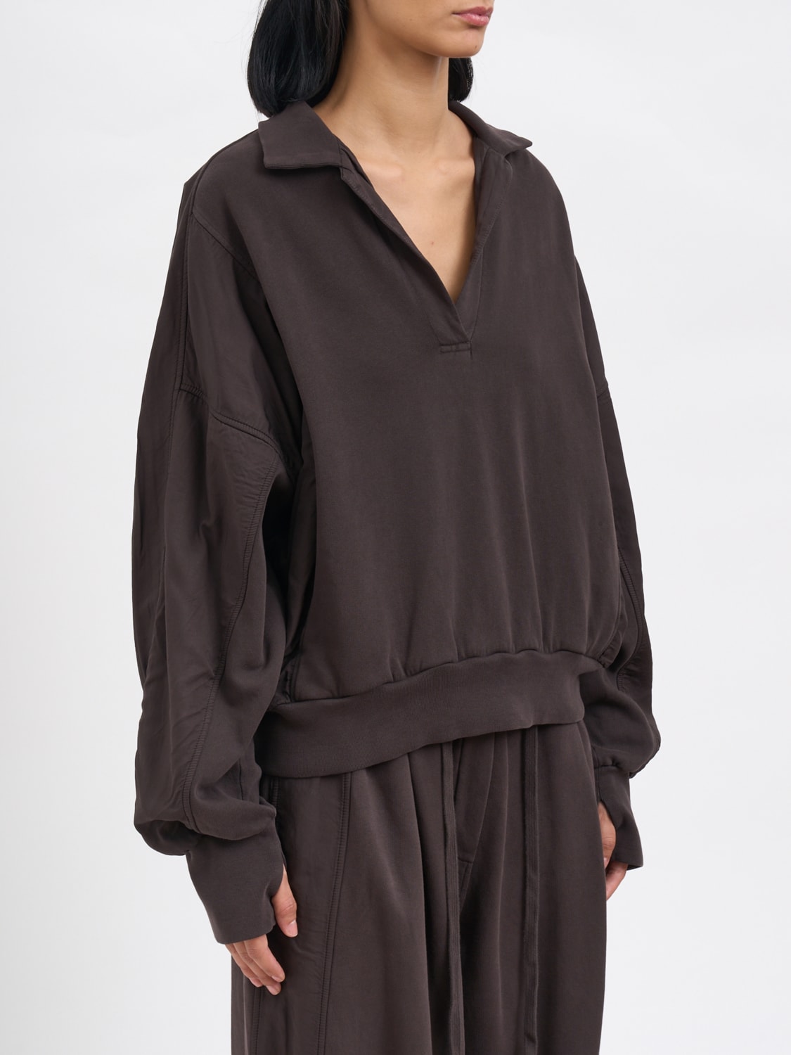 ANDREA YA'AQOV POLO衫: 卫衣 女士 Andrea Ya'aqov, 棕色 - Img 3