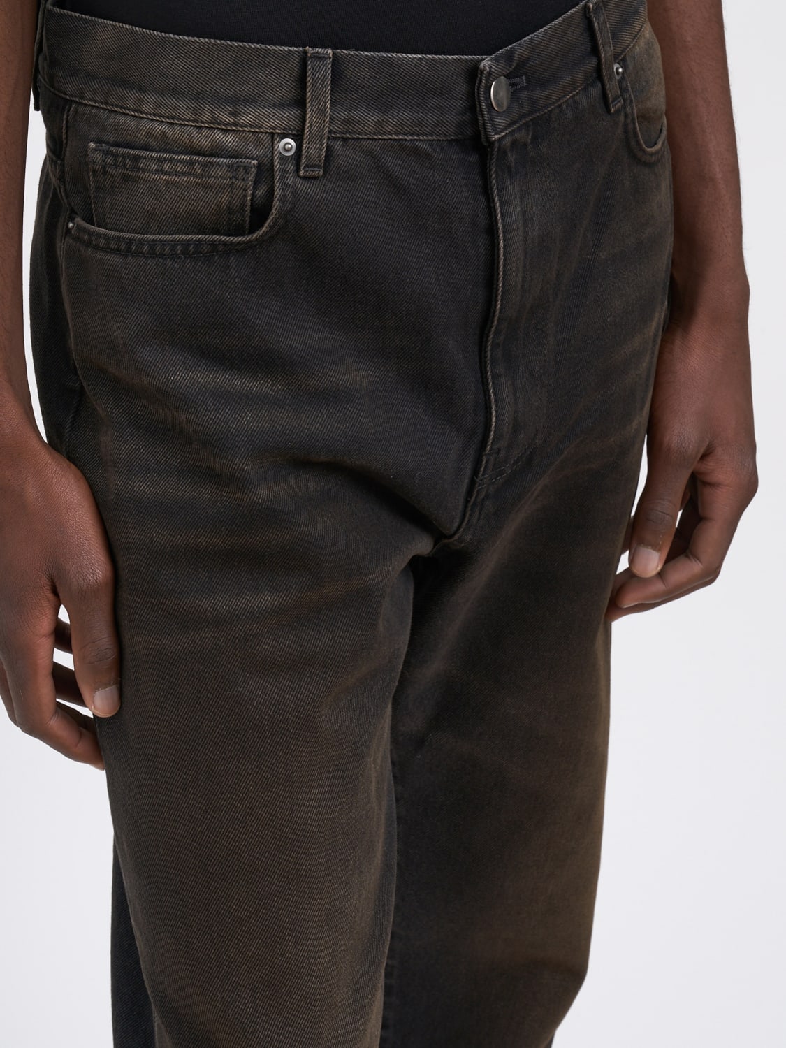 PAURA ジーンズ: ジーンズ メンズ Paura, ブラック - Img 4