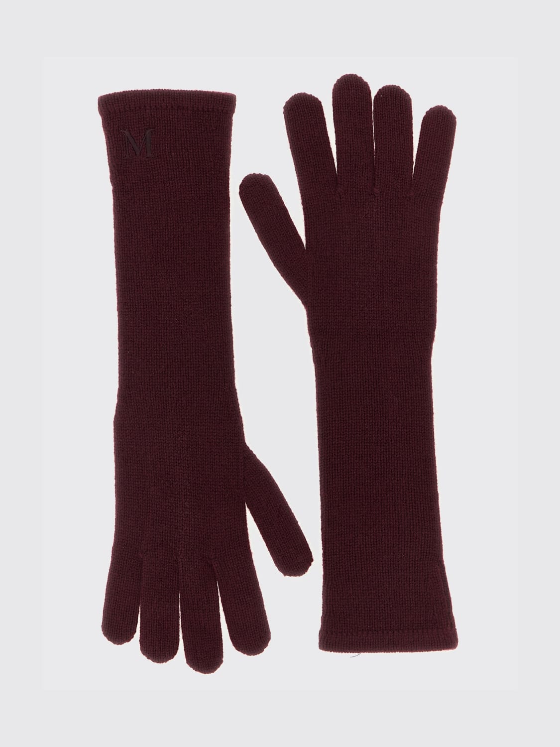 MAX MARA GLOVES: Gloves woman Max Mara, Burgundy - Img 1
