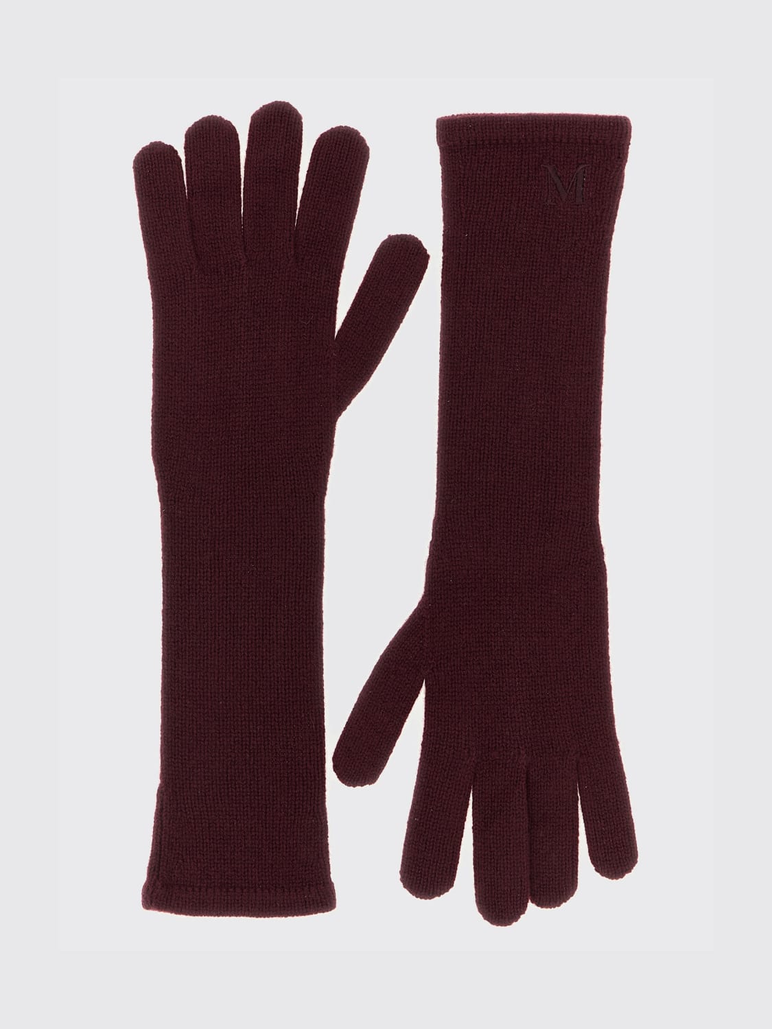 MAX MARA GLOVES: Gloves woman Max Mara, Burgundy - Img 2