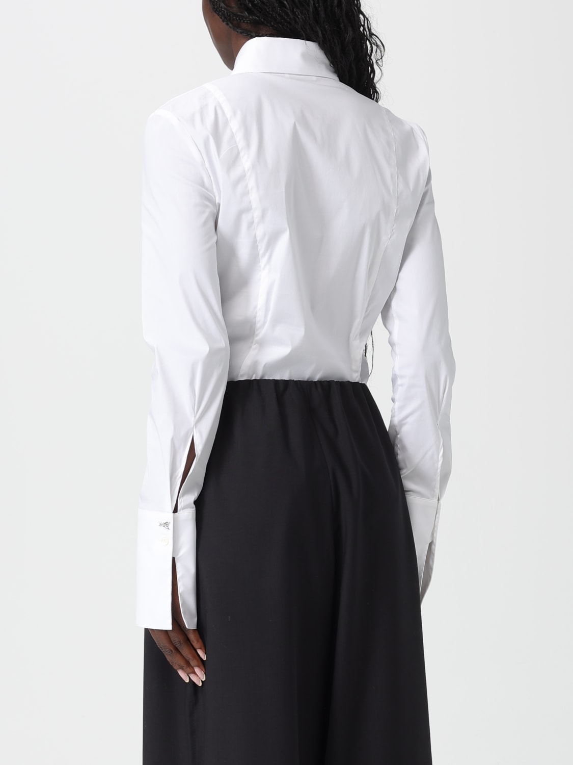 PATRIZIA PEPE CAMICIA: Camicia classica di cotone Patrizia Pepe, Bianco - Img 3