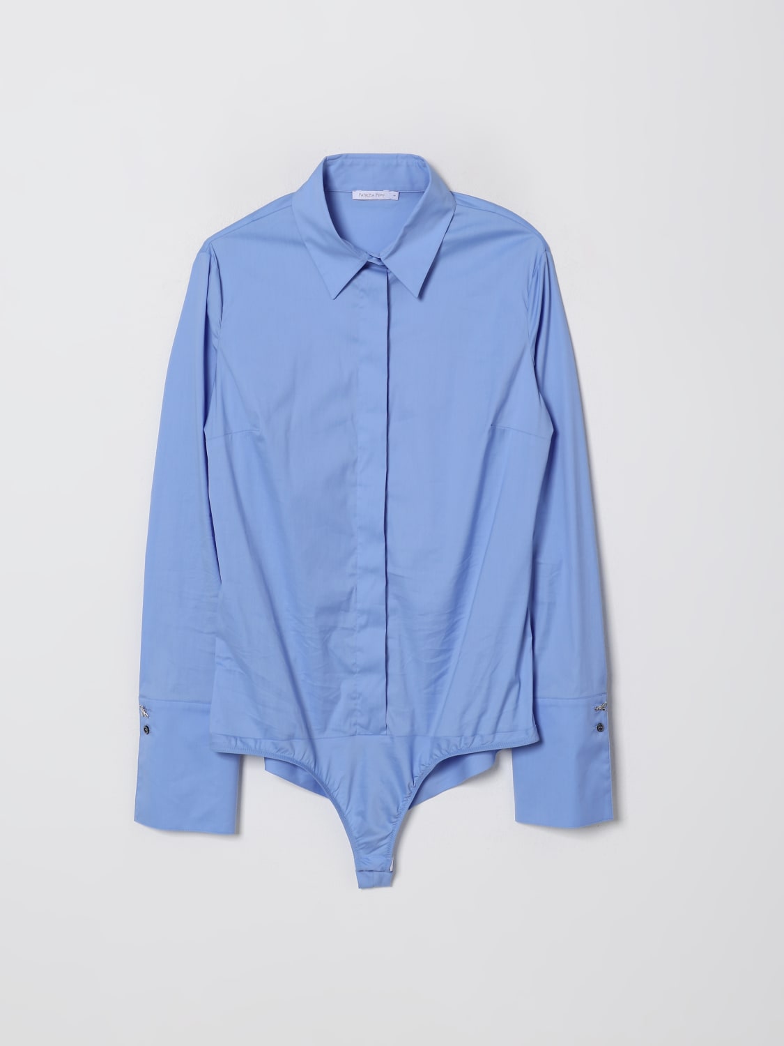 PATRIZIA PEPE CAMICIA: Camicia classica di cotone Patrizia Pepe, Blue - Img 2