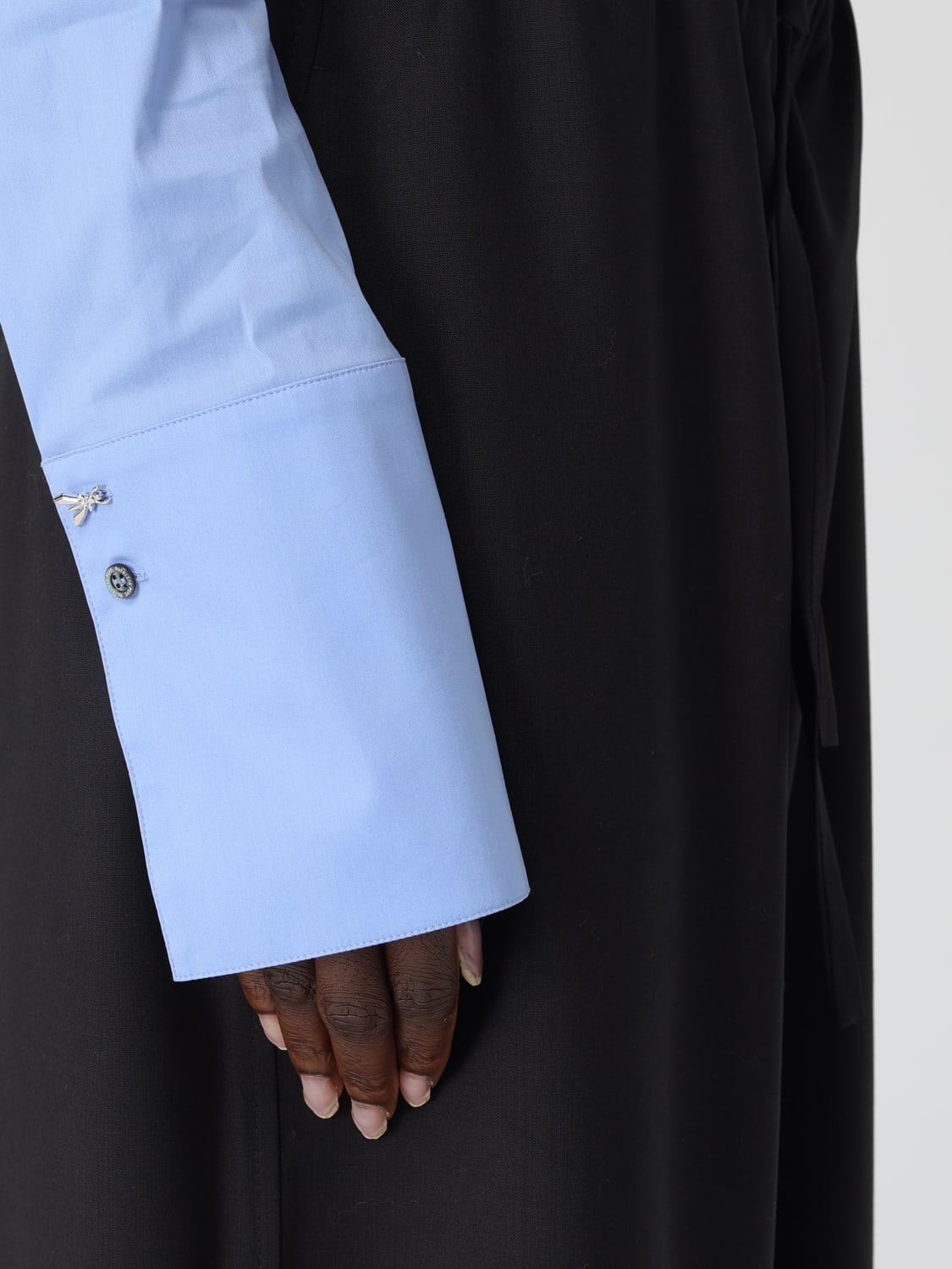 PATRIZIA PEPE CAMICIA: Camicia classica di cotone Patrizia Pepe, Blue - Img 4