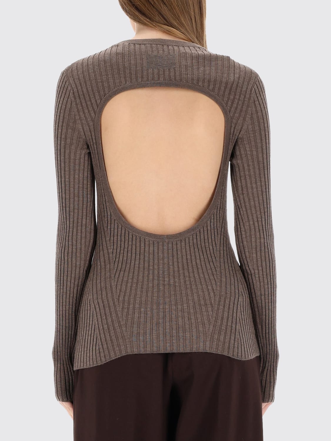 HELMUT LANG JERSEY: Top mujer Helmut Lang, Marrón - Img 3