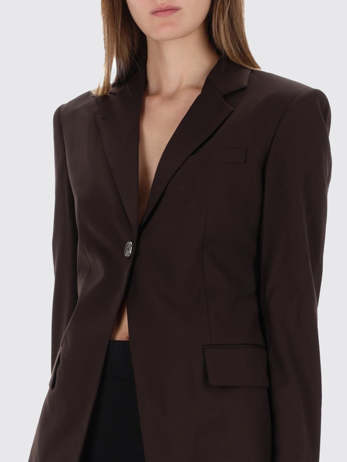 HELMUT LANG CHAQUETA: Americana mujer Helmut Lang, Marrón - Img 4