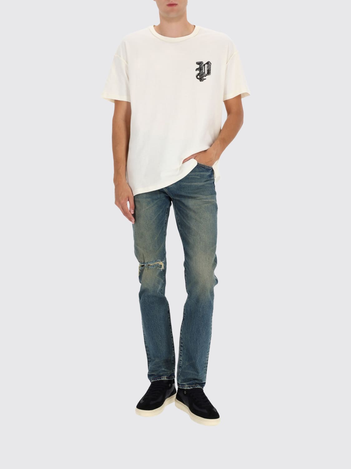 PURPLE JEANS: Jeans men Purple, Denim - Img 2