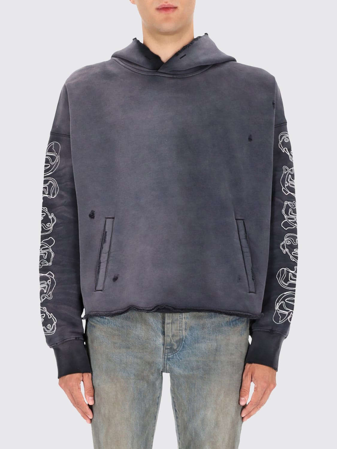 PURPLE SWEATSHIRT: Sweatshirt men Purple, Black - Img 1