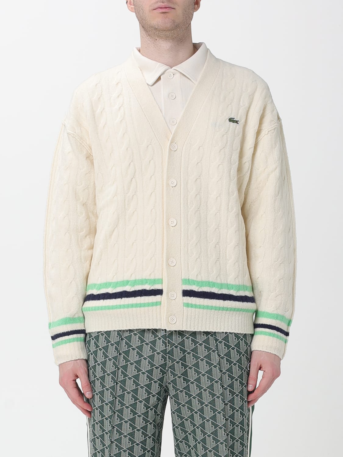 LACOSTE SWEATER: Sweater men Lacoste, White - Img 1