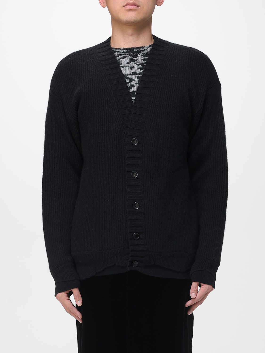 LANEUS SWEATER: Cardigan men Laneus, Black - Img 1