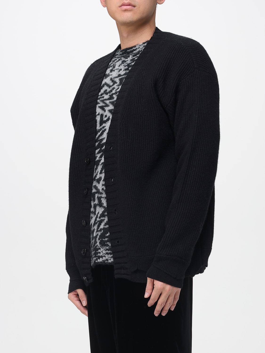LANEUS SWEATER: Cardigan men Laneus, Black - Img 3