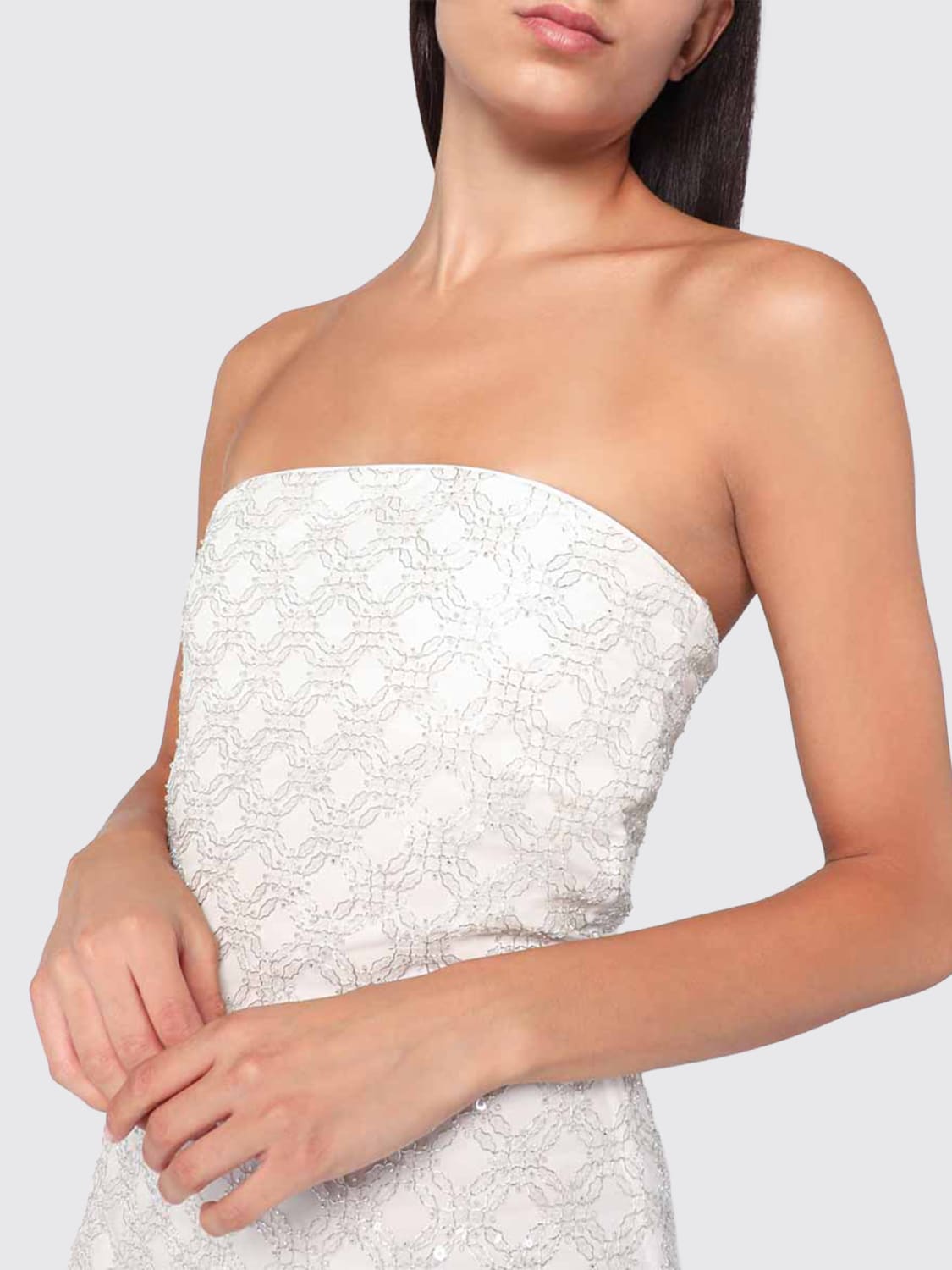 ROTATE DRESS: Dress woman Rotate, Ivory - Img 4