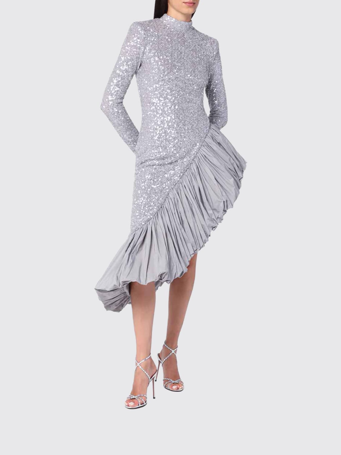 ROTATE DRESS: Dress woman Rotate, Grey - Img 2