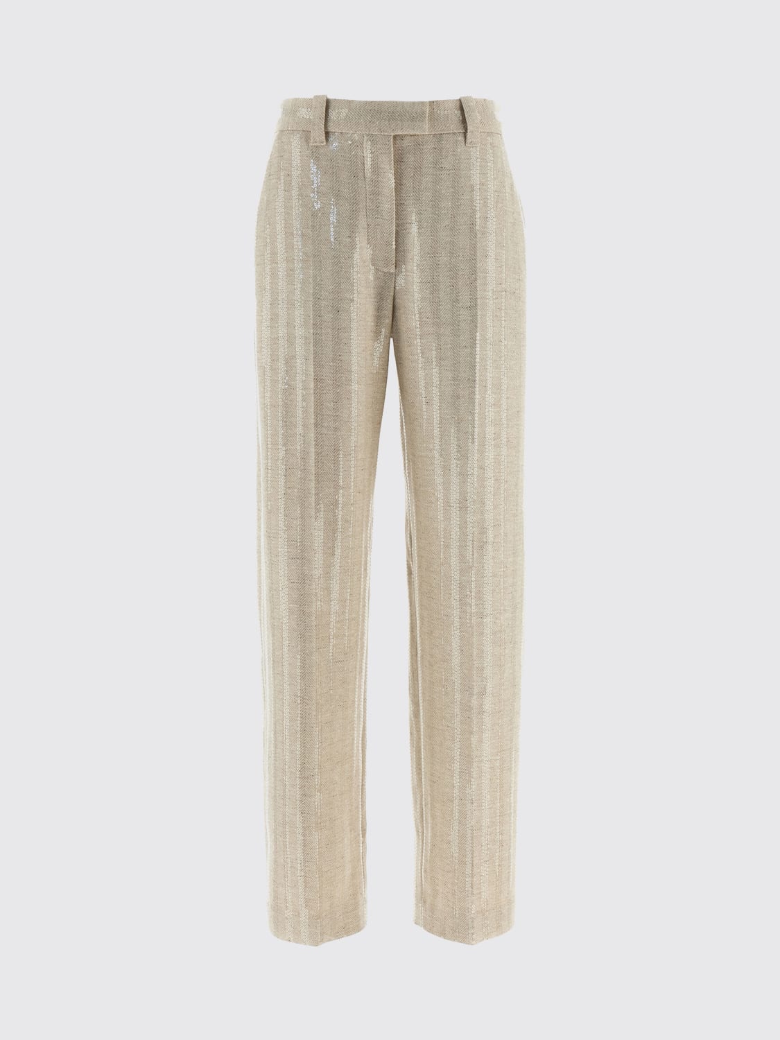 BRUNELLO CUCINELLI PANTALON: Pantalon femme Brunello Cucinelli, Blanc - Img 1