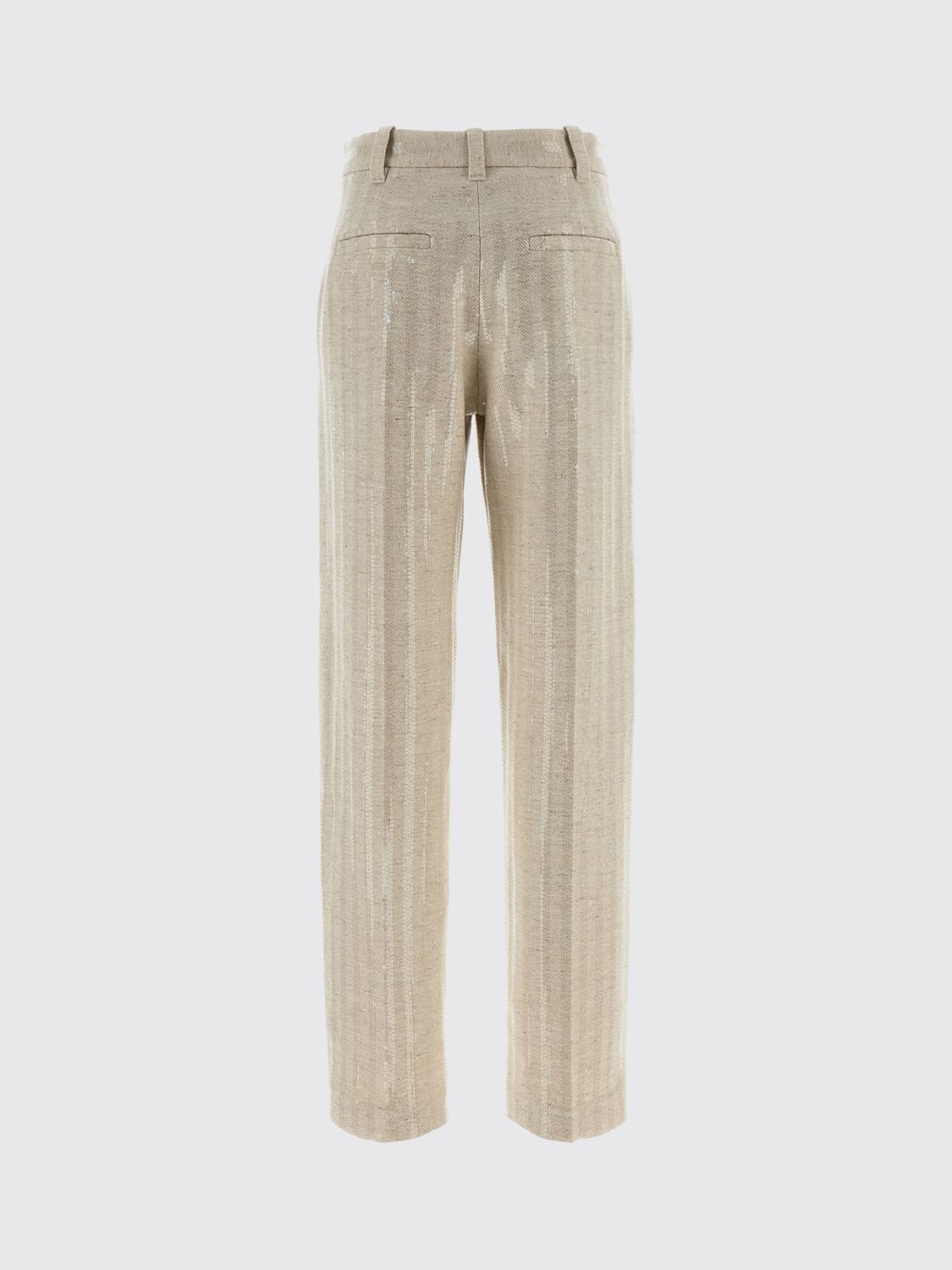 BRUNELLO CUCINELLI PANTALON: Pantalon femme Brunello Cucinelli, Blanc - Img 2