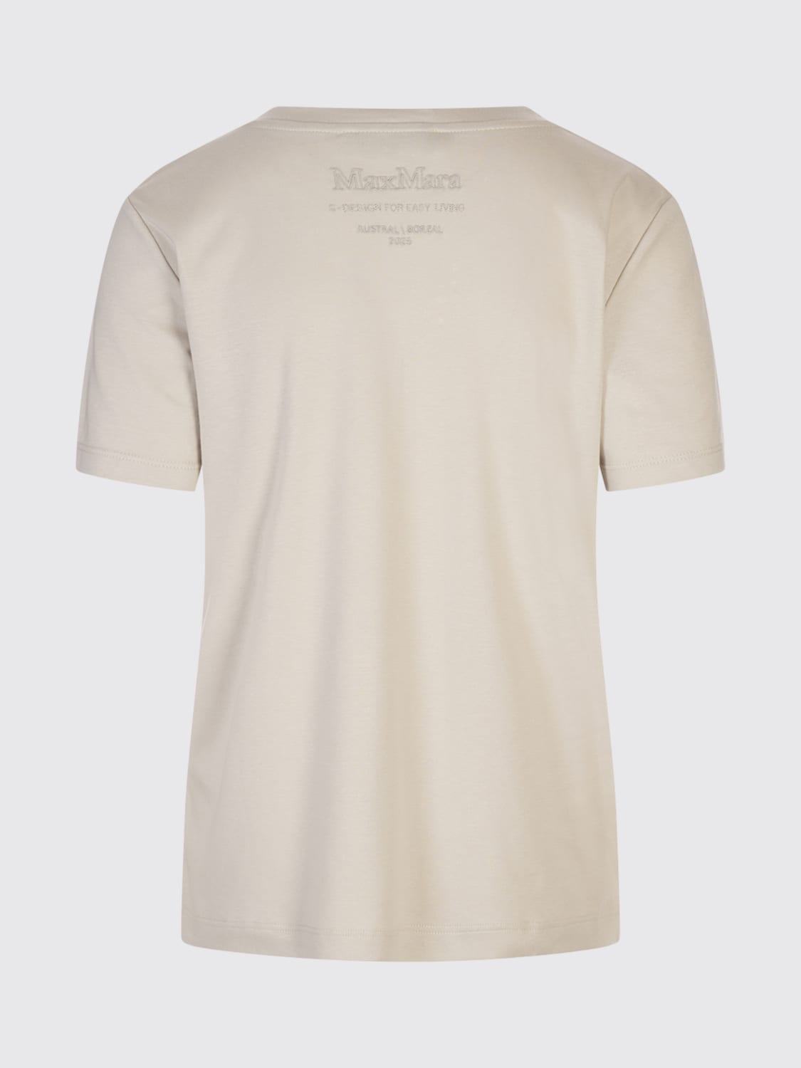 MAX MARA T-SHIRTS: T-shirts basic in cotone Max Mara, Marrone - Img 2