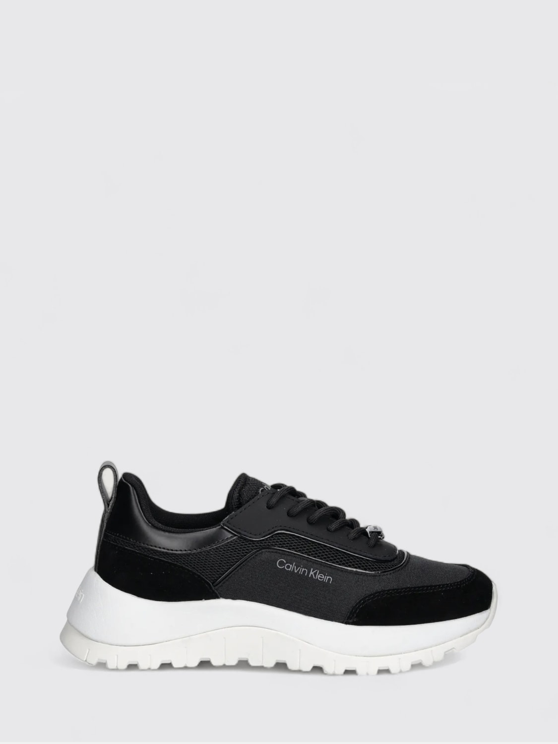 CALVIN KLEIN SNEAKERS: Sneakers Calvin Klein in mesh e camoscio , Nero - Img 1