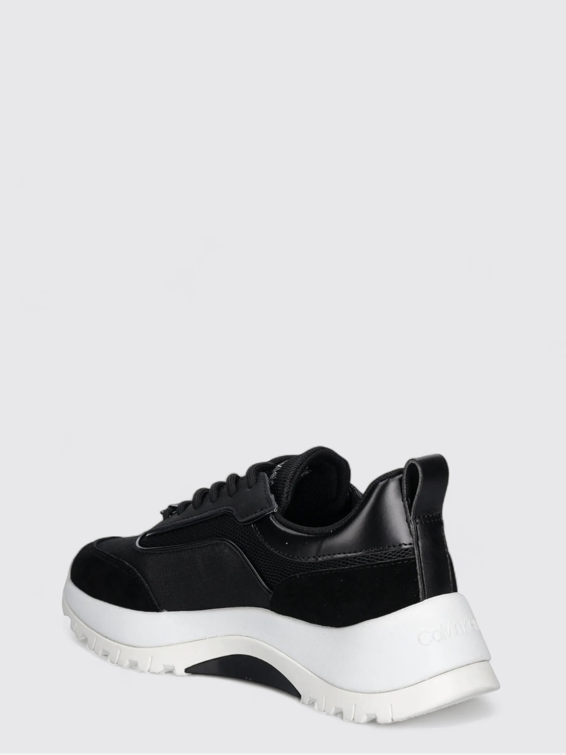 CALVIN KLEIN SNEAKERS: Sneakers Calvin Klein in mesh e camoscio , Nero - Img 3