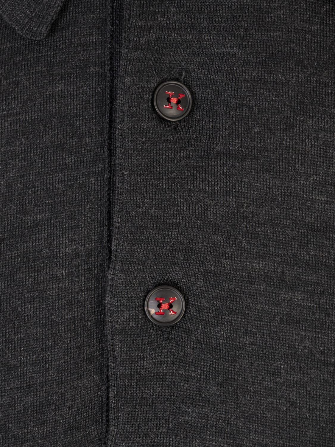 KITON POLO: Polo di lana Kiton, Grigio - Img 3