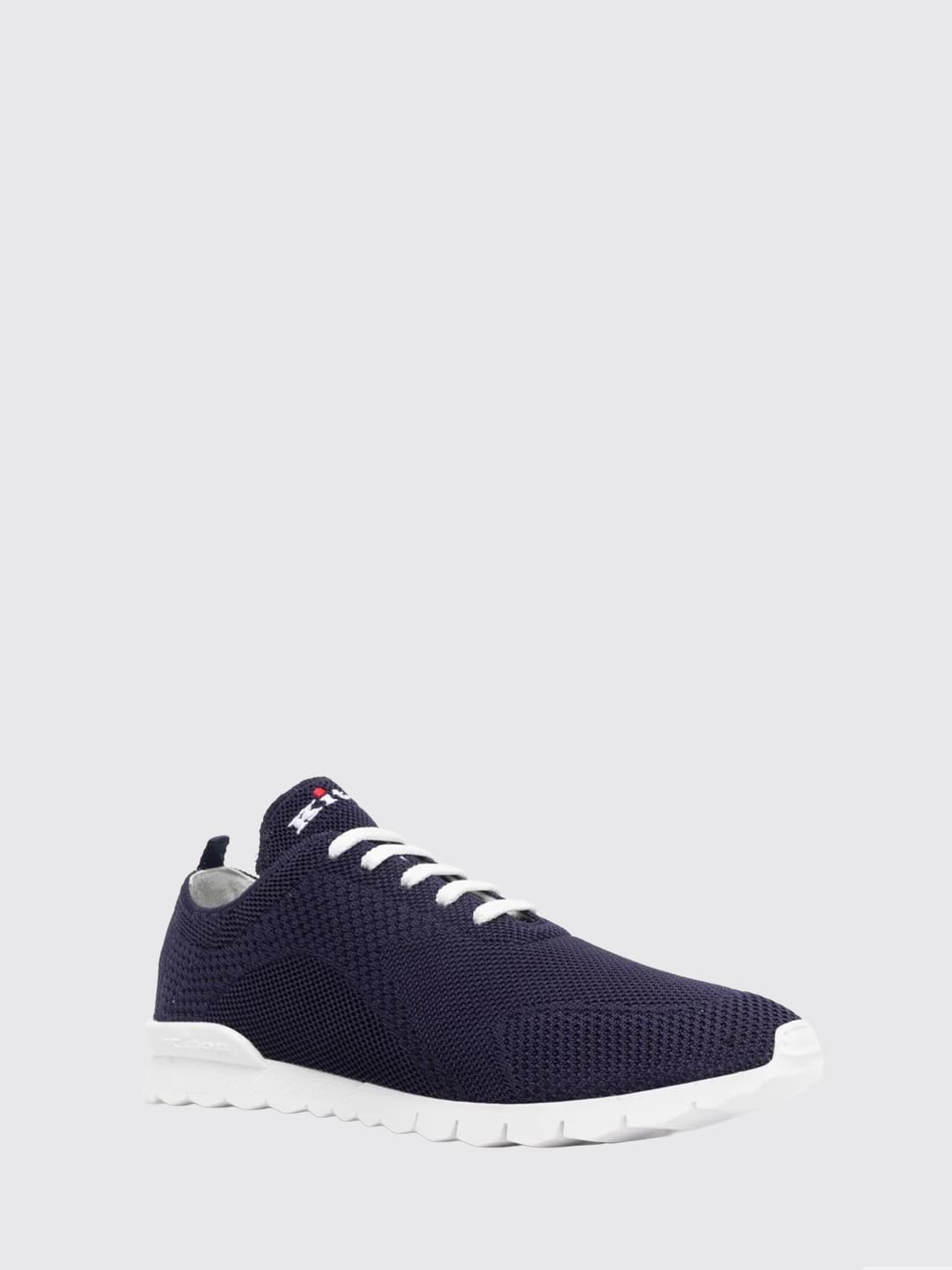 KITON SNEAKERS: Sneakers Kiton in maglia misto cotone , Blue - Img 2