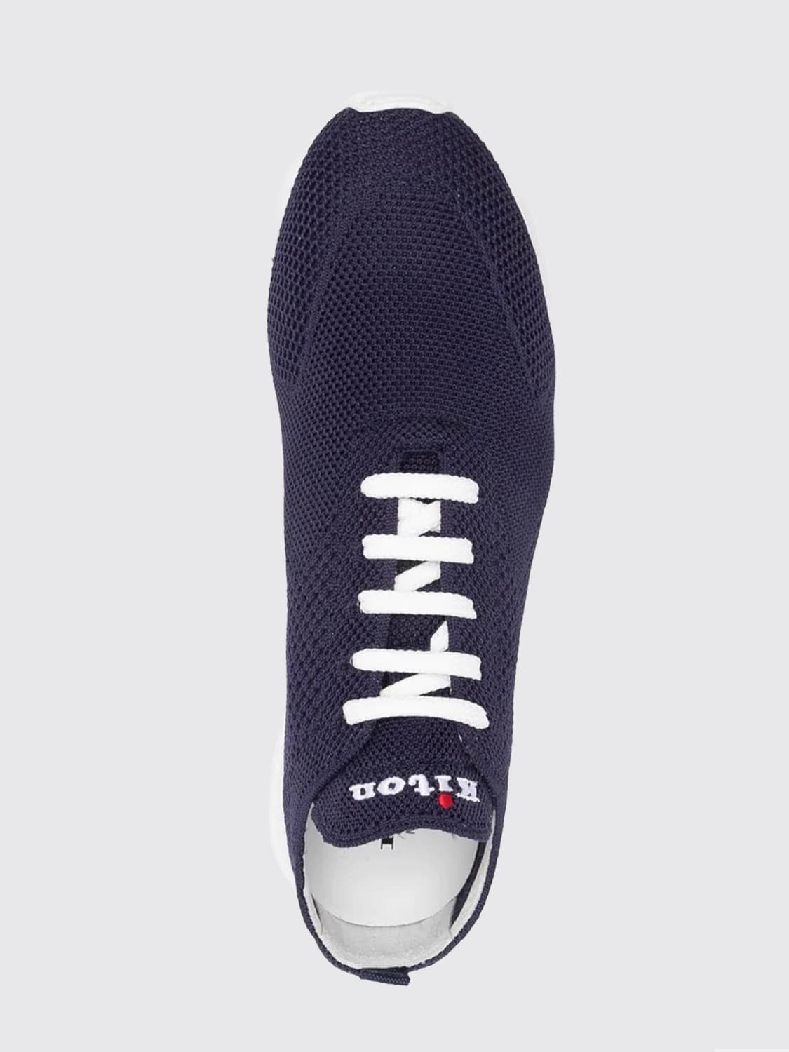 KITON SNEAKERS: Sneakers Kiton in maglia misto cotone , Blue - Img 4
