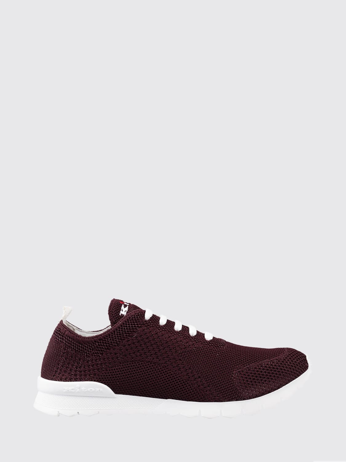 KITON SNEAKERS: Sneakers Kiton in maglia misto cotone , Rosso - Img 1