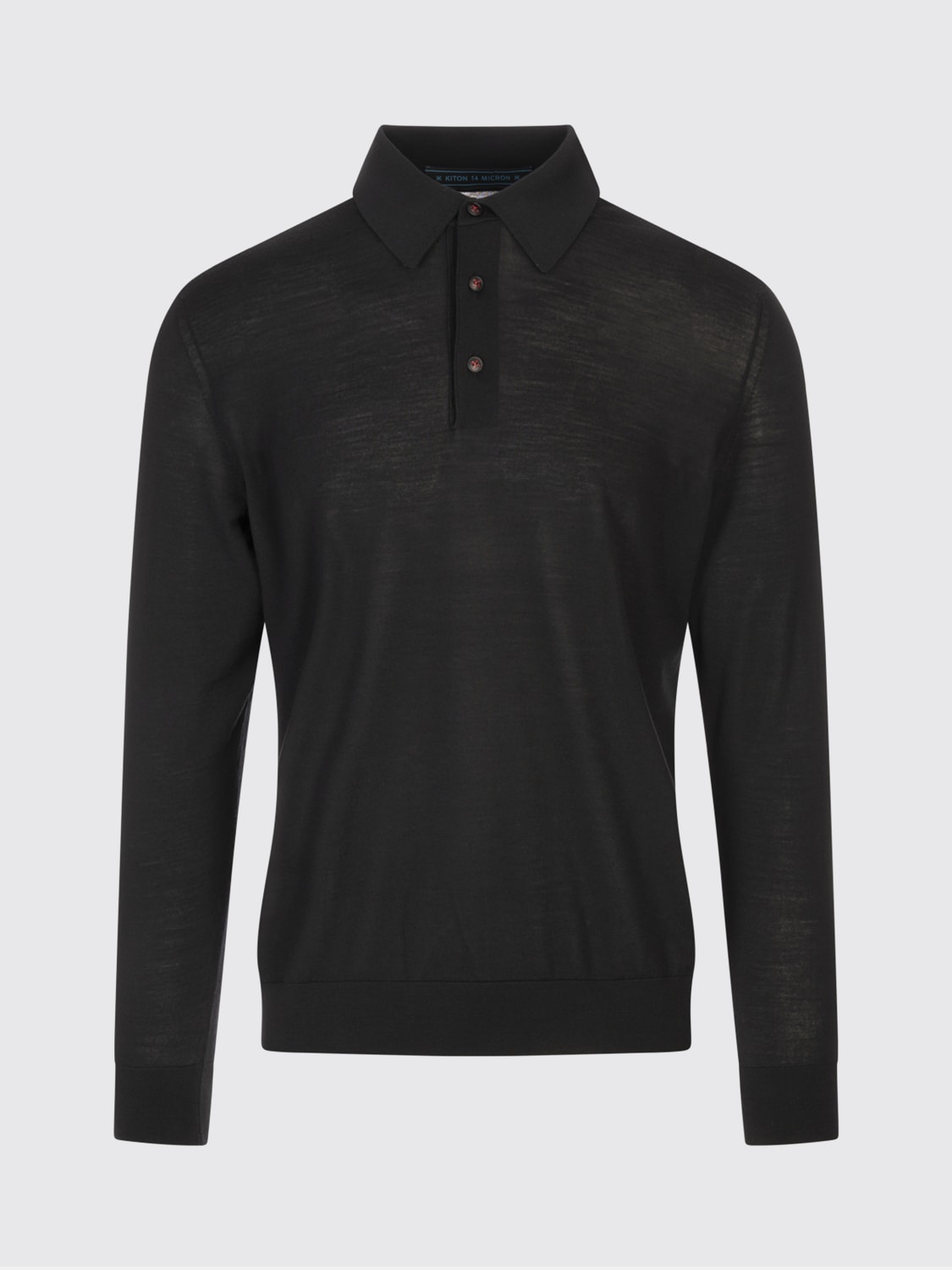 KITON POLO: Polo di lana Kiton, Nero - Img 1