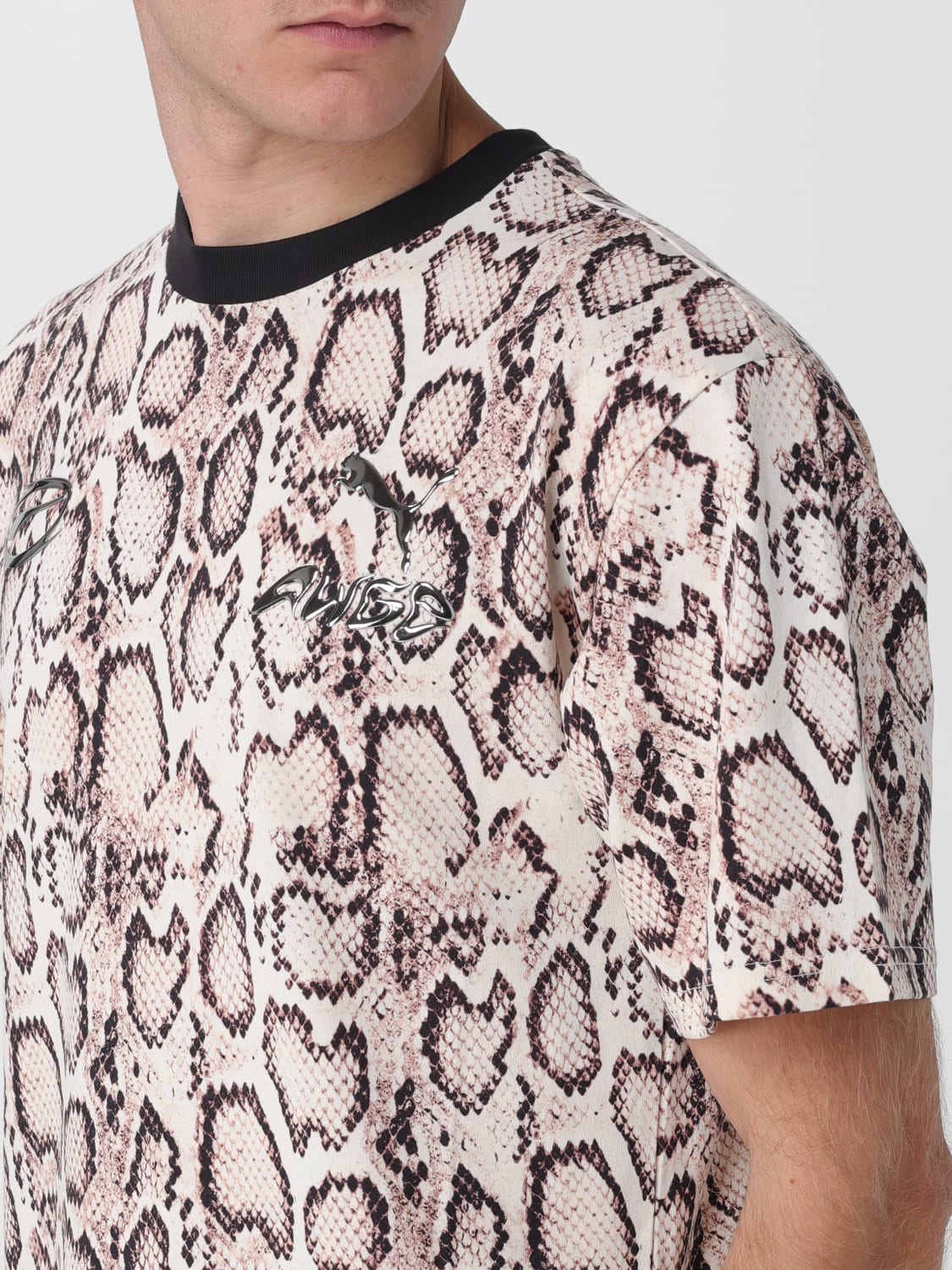 PUMA T-SHIRT: T-shirt in cotone animalier Puma, Bianco - Img 4