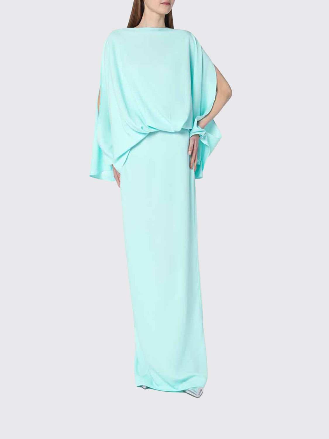 TALLER MARMO ABITO: Abito in misto viscosa Taller Marmo, Acqua - Img 2