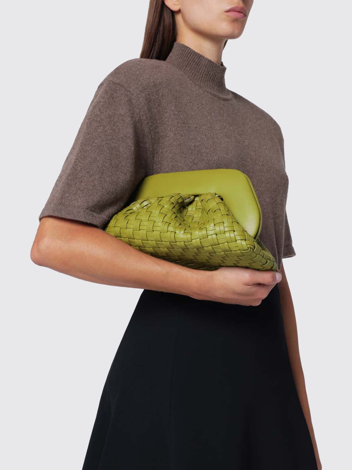 THEMOIRÈ CLUTCH: Handbag woman ThemoirÈ, Kaki - Img 2