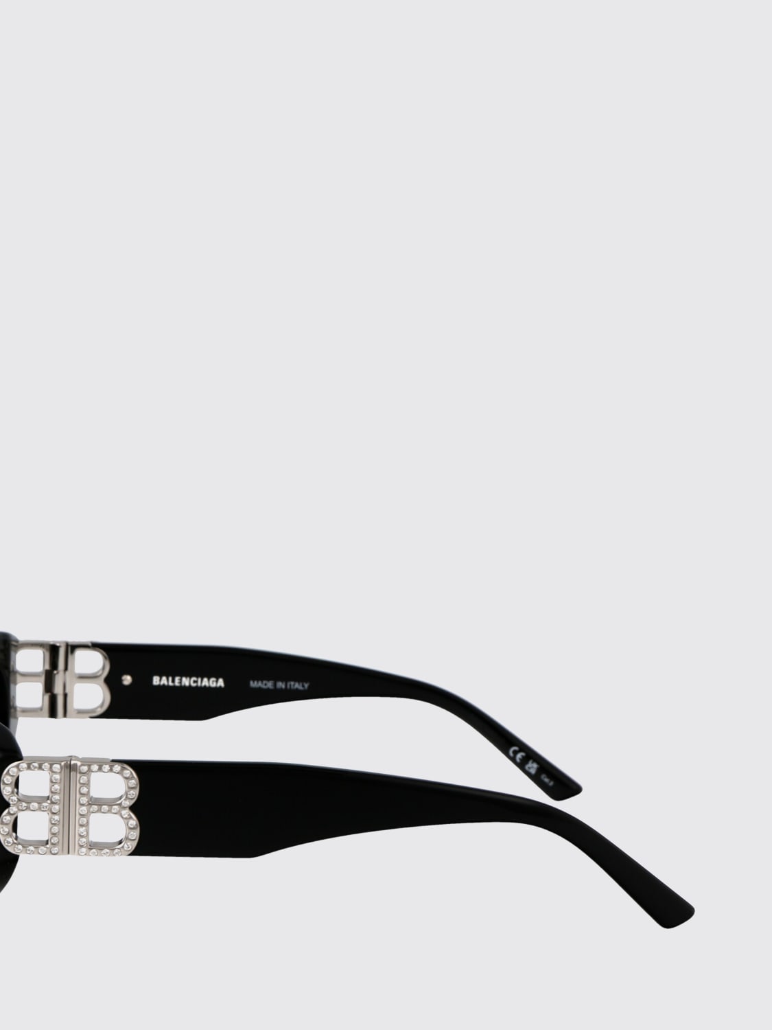BALENCIAGA OCCHIALI DA SOLE: Occhiali da sole BB0095S Balenciaga in acetato , Nero - Img 3