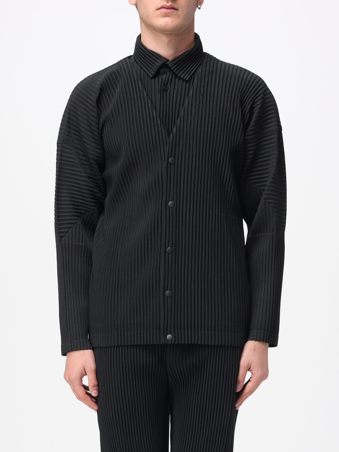 HOMME PLISSE' ISSEY MIYAKE SWEATER: Cardigan men Homme Plisse' Issey Miyake, Black - Img 1
