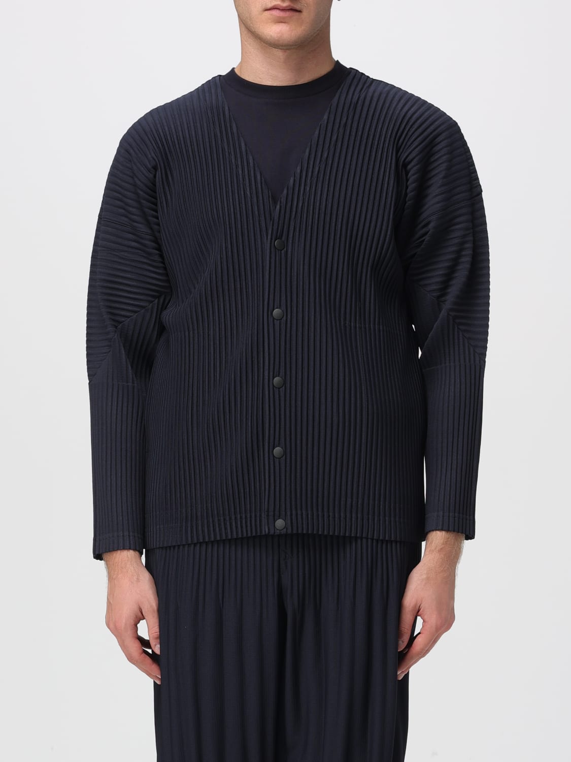 HOMME PLISSE' ISSEY MIYAKE 스웨터: 카디건 남성 Homme Plisse' Issey Miyake, 블루 - Img 1