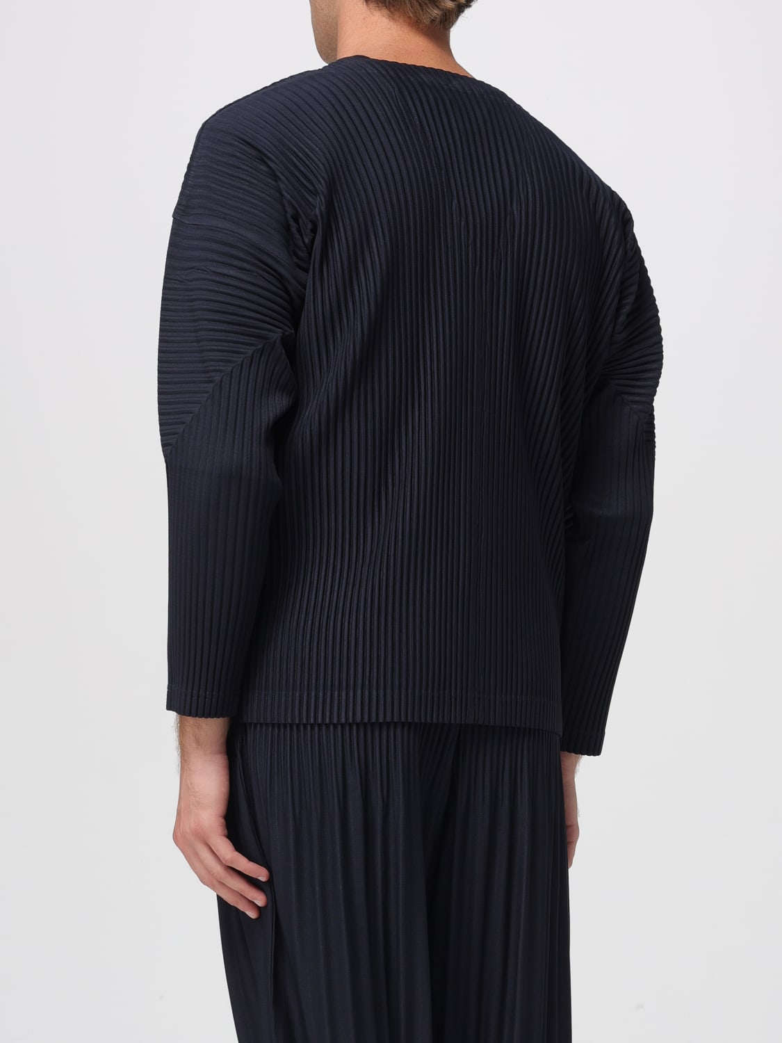 HOMME PLISSE' ISSEY MIYAKE 스웨터: 카디건 남성 Homme Plisse' Issey Miyake, 블루 - Img 3