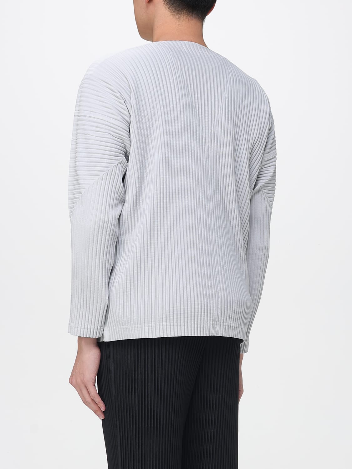 HOMME PLISSE' ISSEY MIYAKE PULLOVER: Strickjacke herren Homme Plisse' Issey Miyake, Grau - Img 2