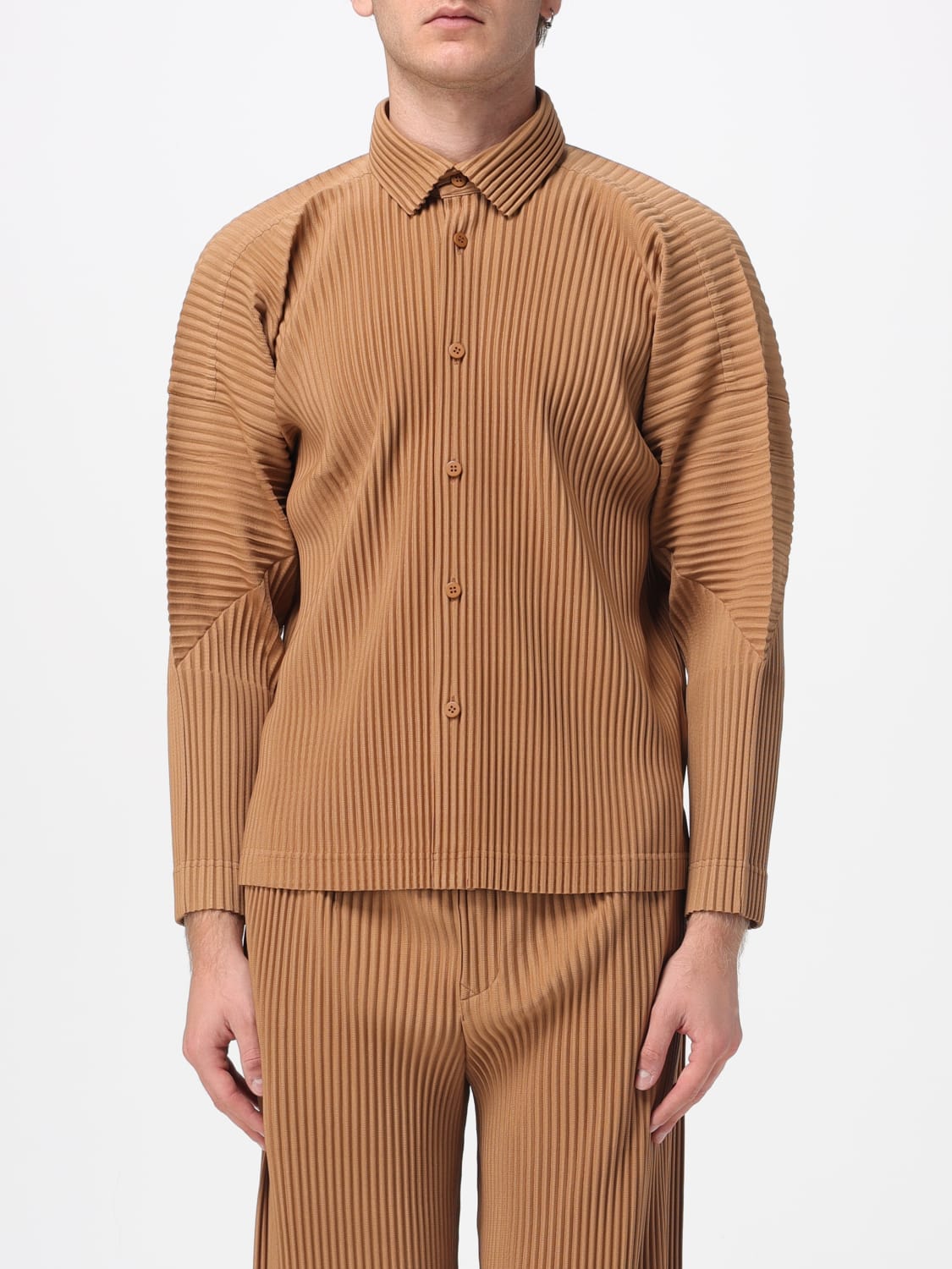 HOMME PLISSE' ISSEY MIYAKE SHIRT: Shirt men Homme Plisse' Issey Miyake, Brown - Img 1