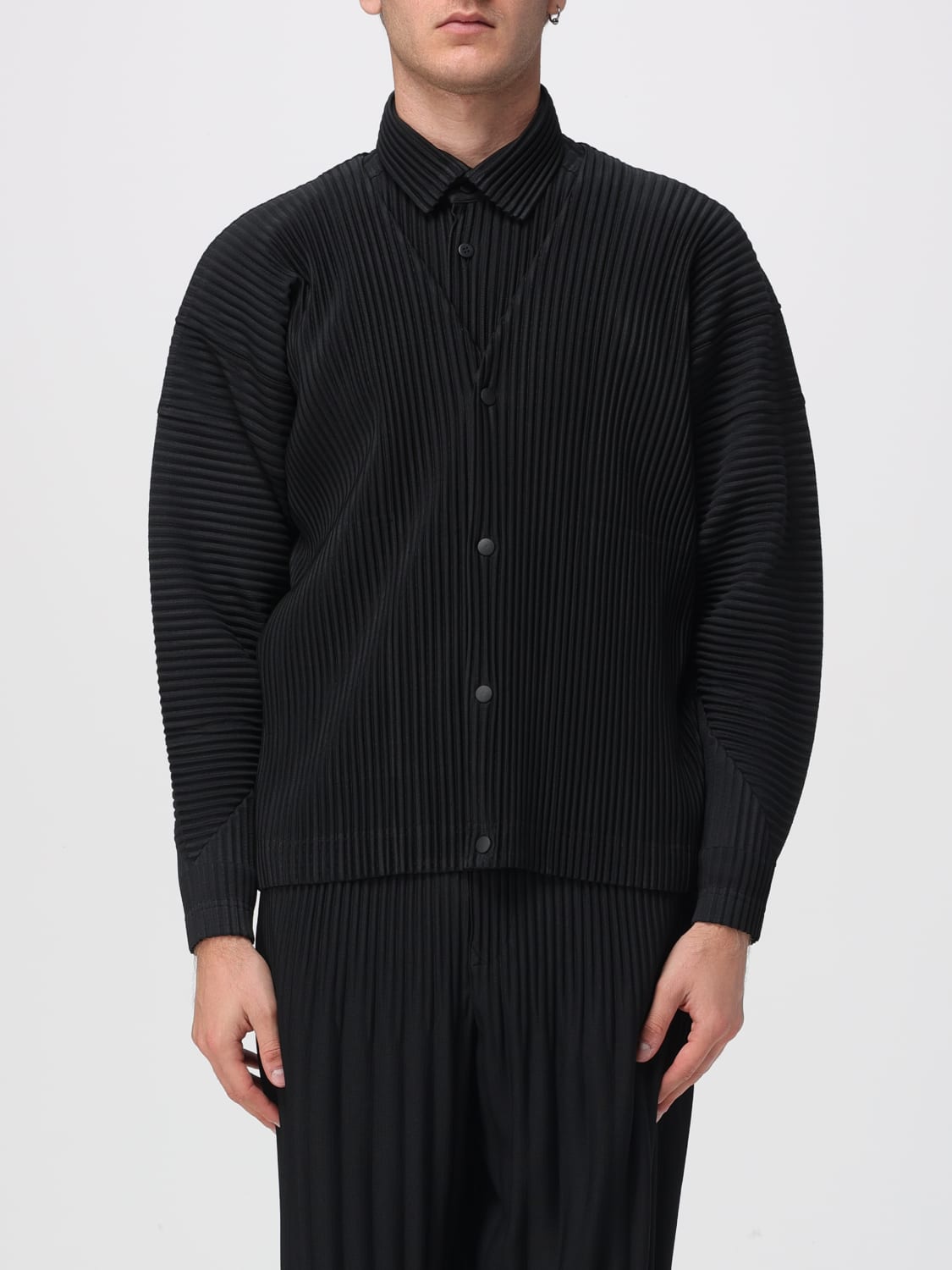 HOMME PLISSE' ISSEY MIYAKE SWEATER: Cardigan men Homme Plisse' Issey Miyake, Black - Img 1