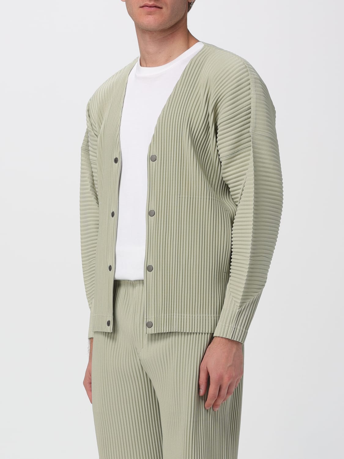 HOMME PLISSE' ISSEY MIYAKE SWEATER: Cardigan men Homme Plisse' Issey Miyake, Green - Img 4