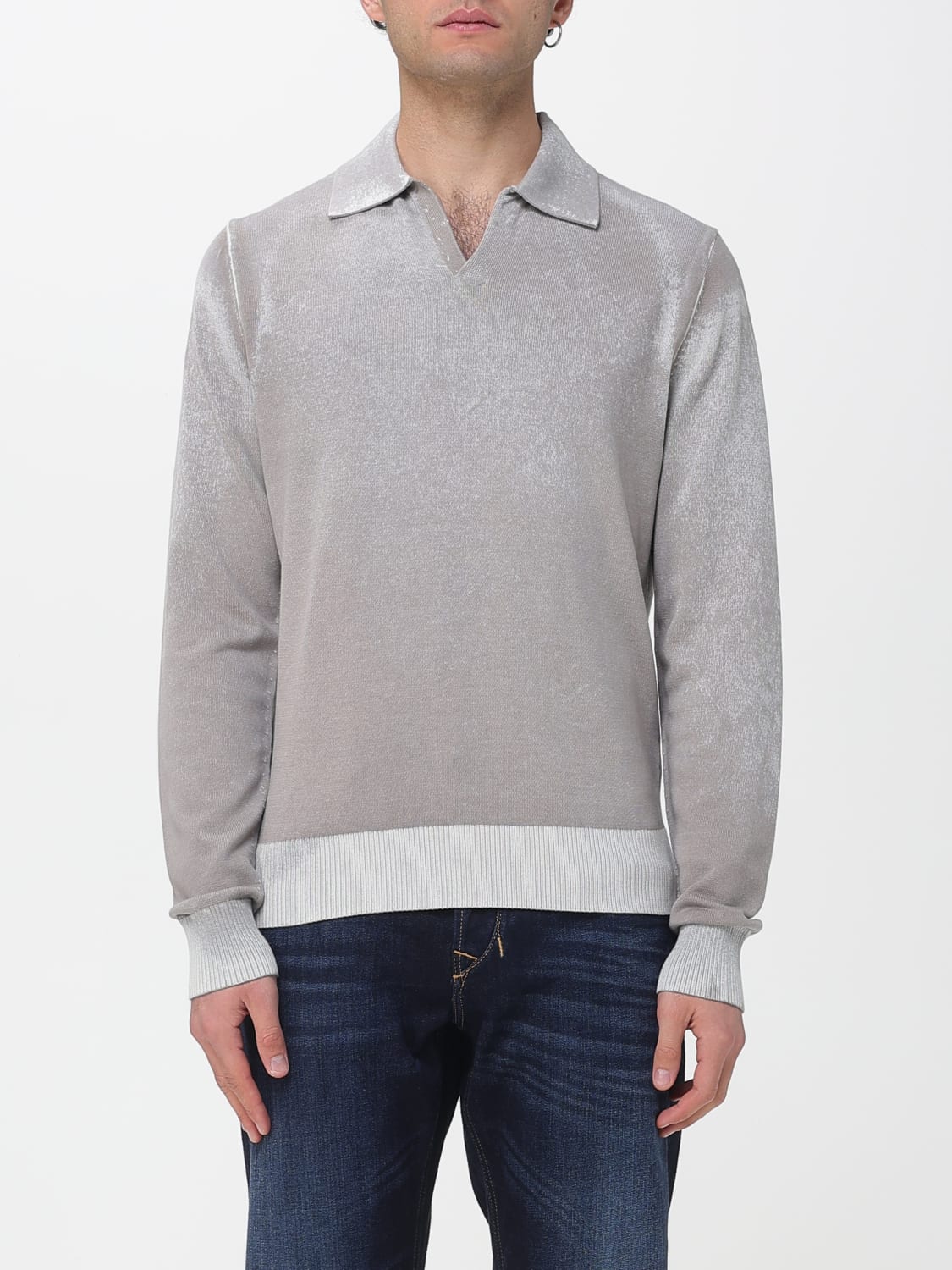 DIESEL POLO SHIRT: Sweater men Diesel, Grey - Img 1