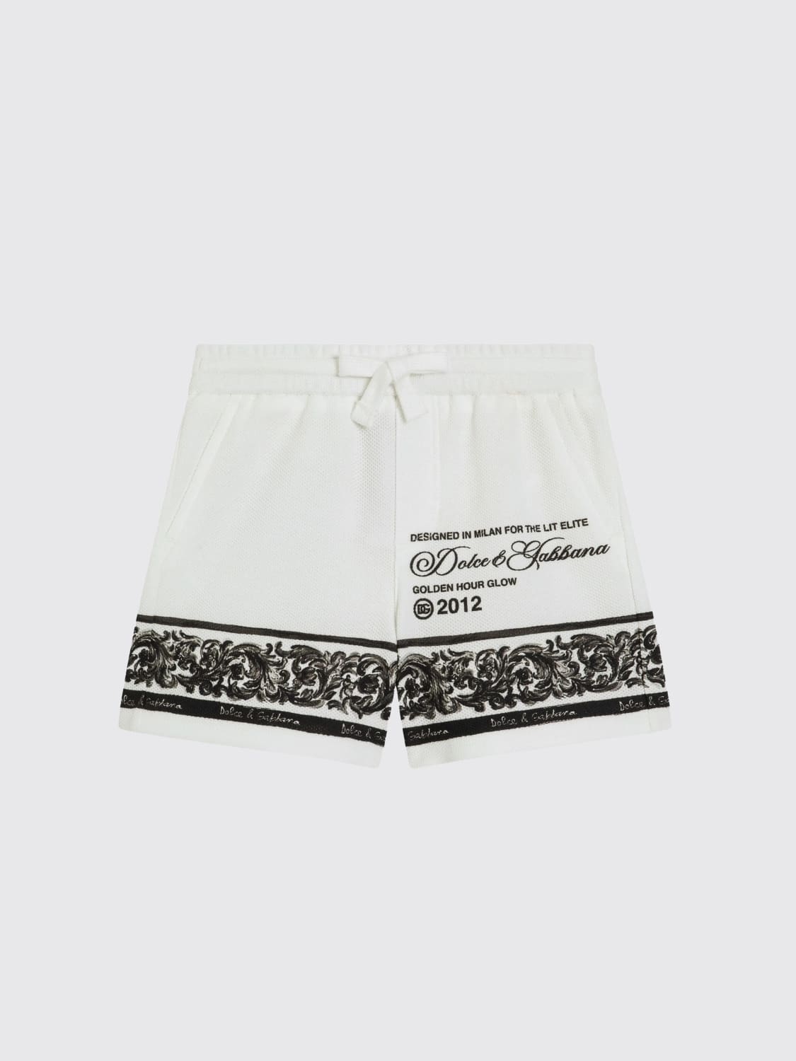 DOLCE & GABBANA PANTALONES CORTOS: Pantalones niños Dolce & Gabbana, Blanco - Img 1
