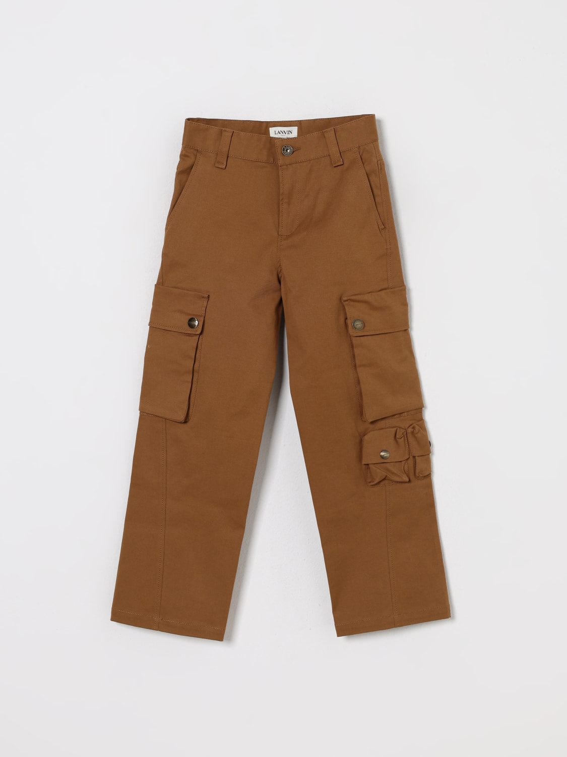 LANVIN PANTS: Pants kids Lanvin, Brown - Img 1