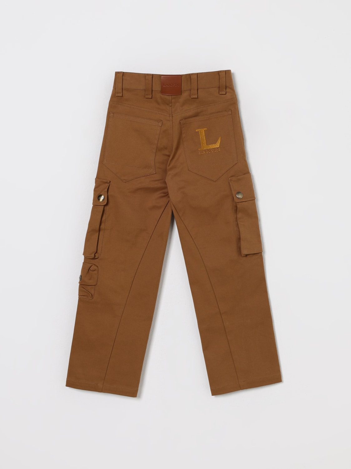 LANVIN PANTS: Pants kids Lanvin, Brown - Img 2