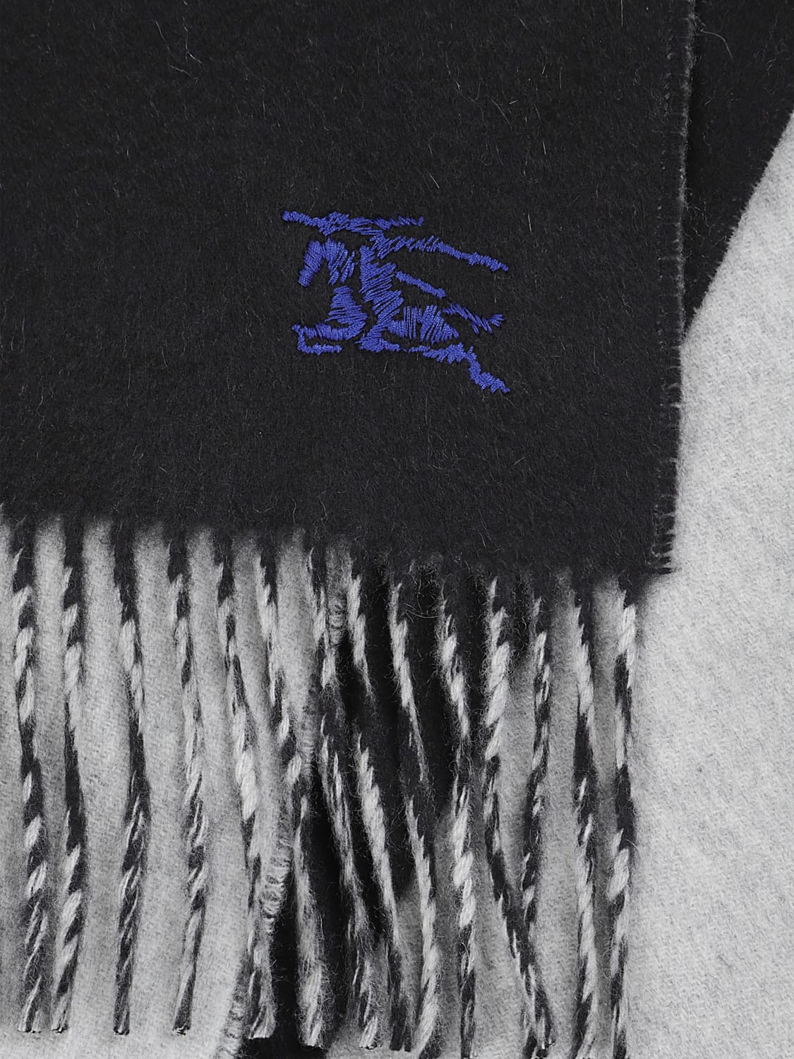 BURBERRY SCIARPA: Sciarpa Burberry double face in cashmere , Nero - Img 3