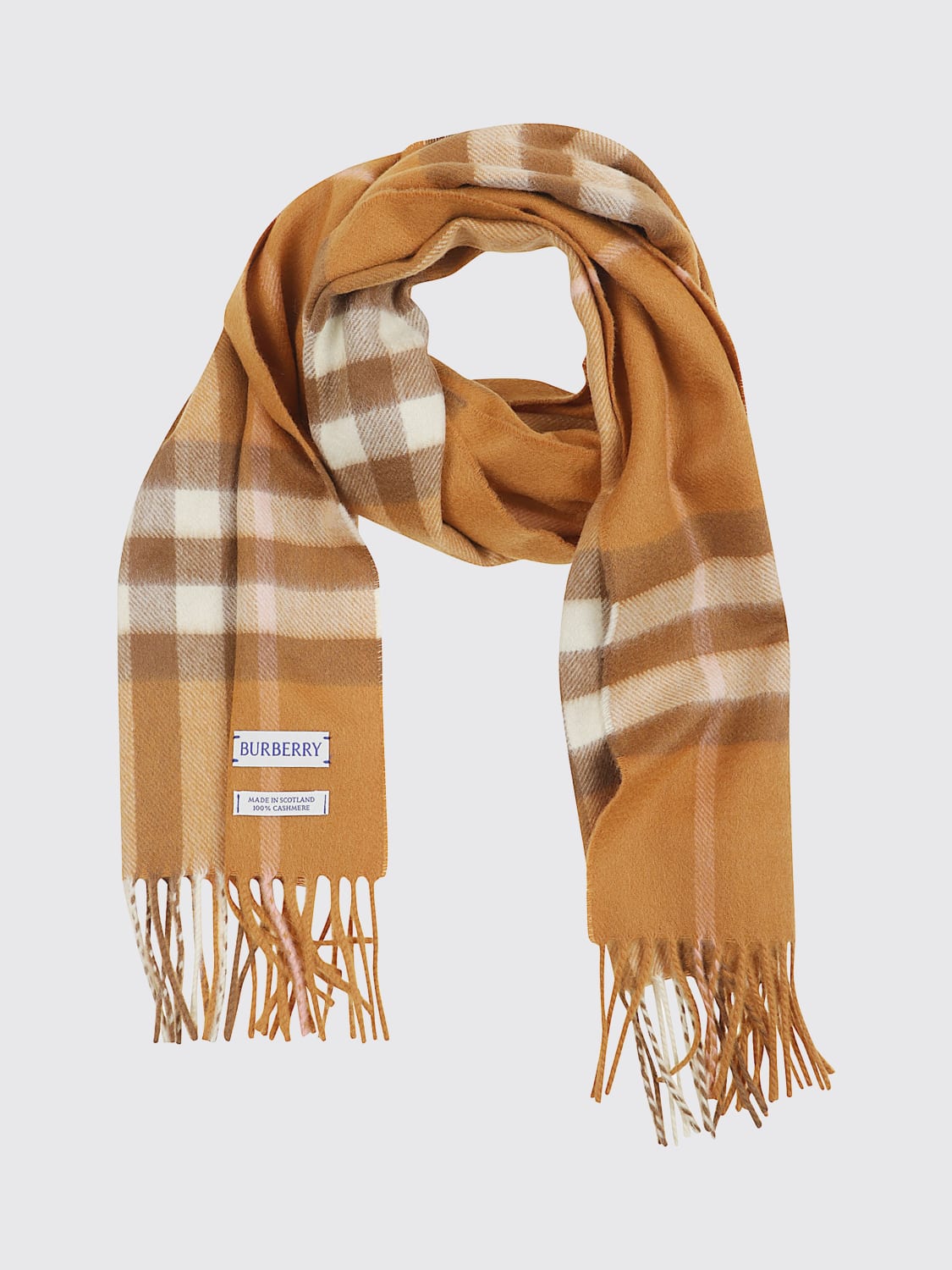 BURBERRY SCIARPA: Sciarpa Check Burberry in cashmere , Fantasia - Img 2