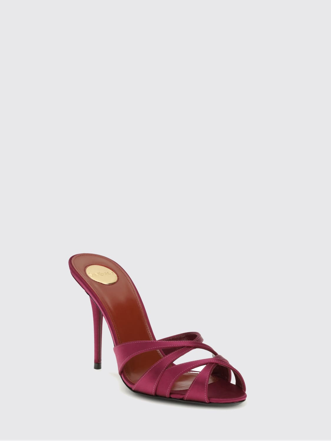 SAINT LAURENT HEELED SANDAL: Shoes woman Saint Laurent, Burgundy - Img 2