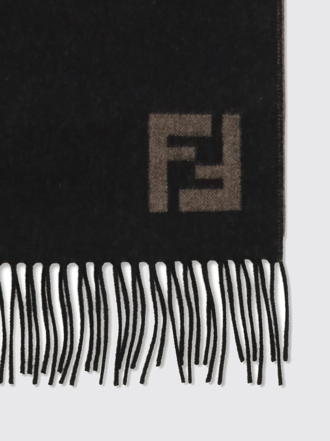 FENDI SCARF: Scarf men Fendi, Black - Img 3